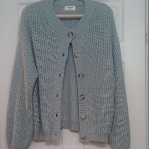 Zenana Outfitters Light Gray Cardigan Sweater